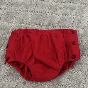 Little English diaper cover red corduroy